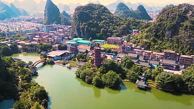 桂林著名景点木龙湖景区航拍视频的预览图